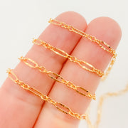 14k Gold Diamond Cut Marina Link Chain